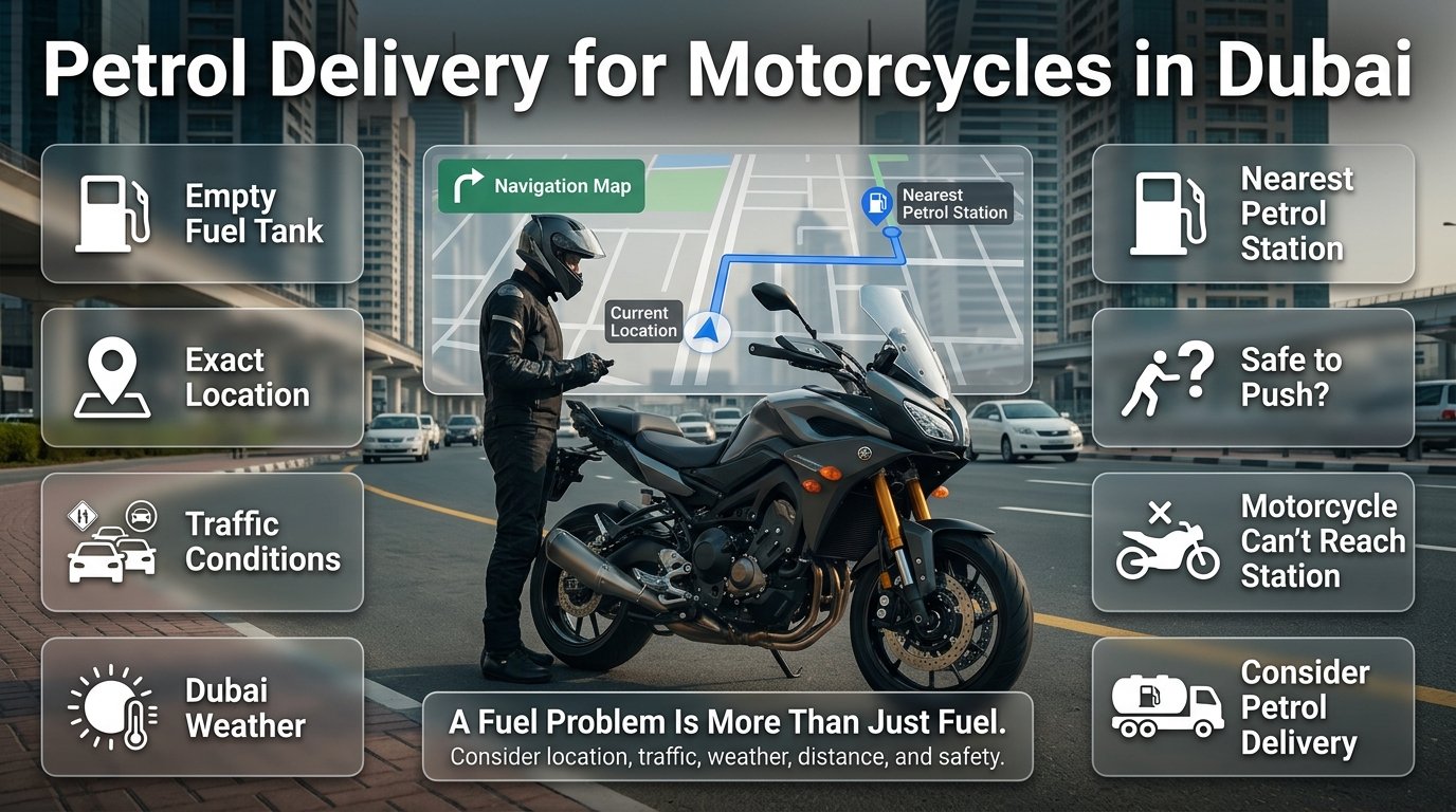 Petrol Delivery for Motorcycles in Dubai: Complete Emergency Fuel Guide